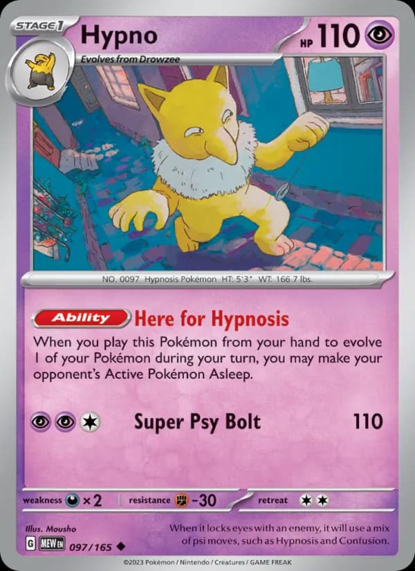 Hypno card in English
