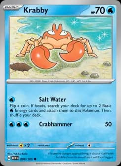 Krabby card in English