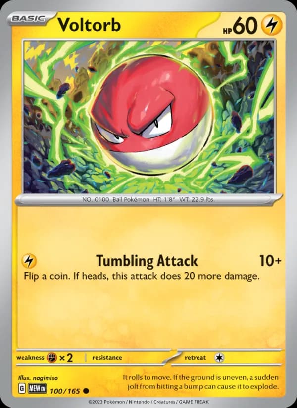 Voltorb card in English