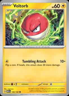 Voltorb card in English