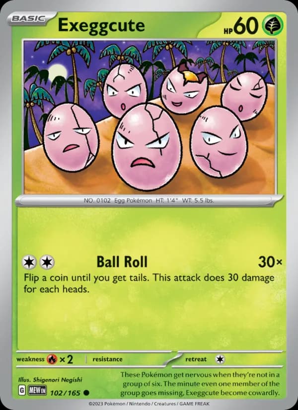 Exeggcute card in English