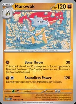 Marowak card in English