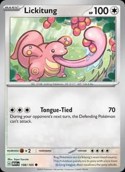 Lickitung card in English