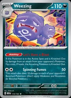 Weezing card in English