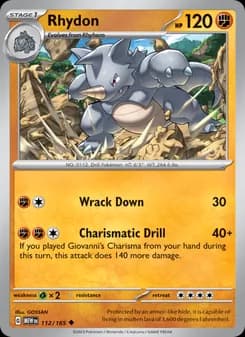 Rhydon card in English