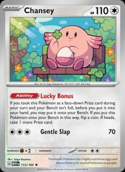 Chansey card in English