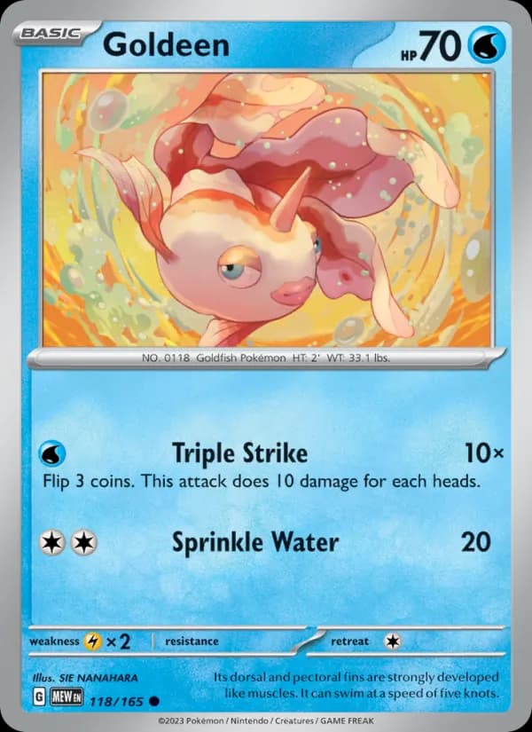 Goldeen card in English