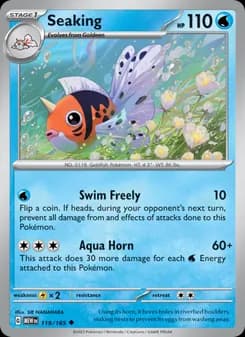 Seaking card in English