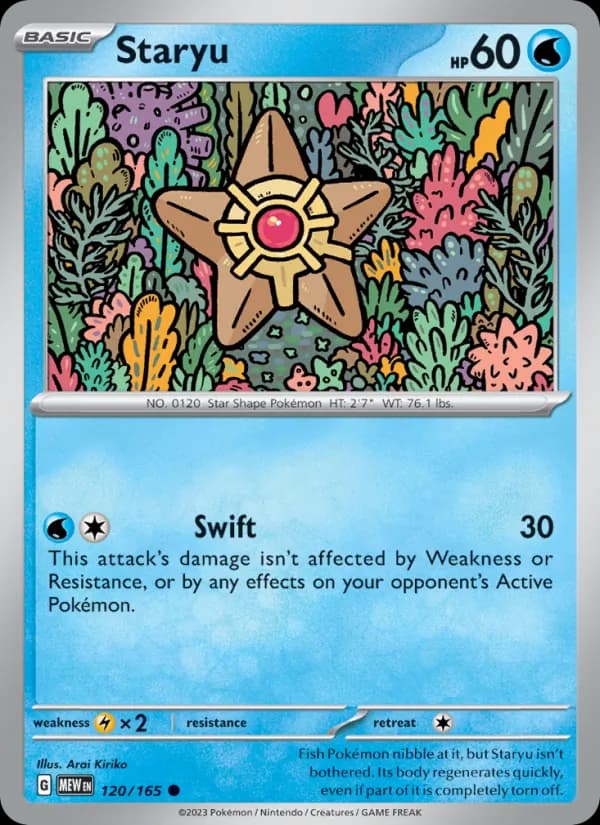 Staryu card in English