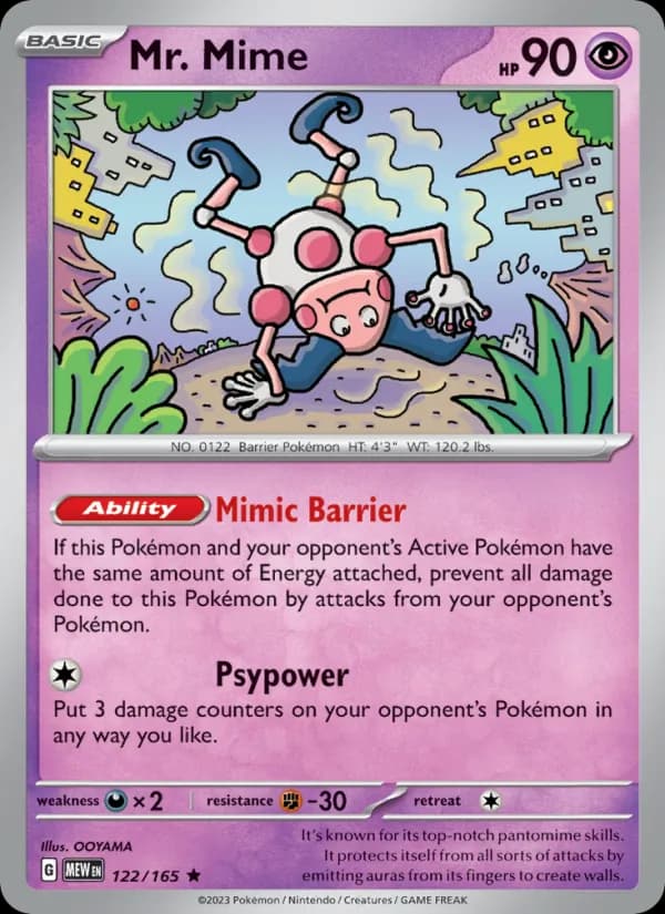 Mr. Mime card in English