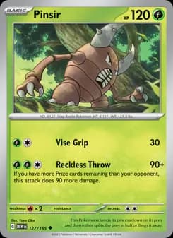 Pinsir card in English