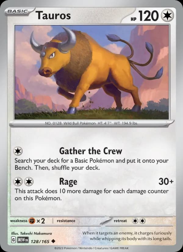 Tauros card in English