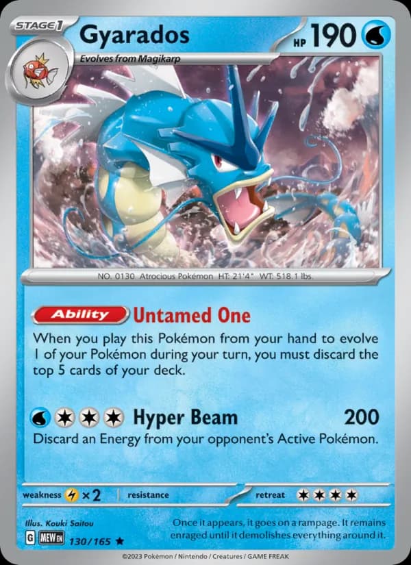 Gyarados card in English