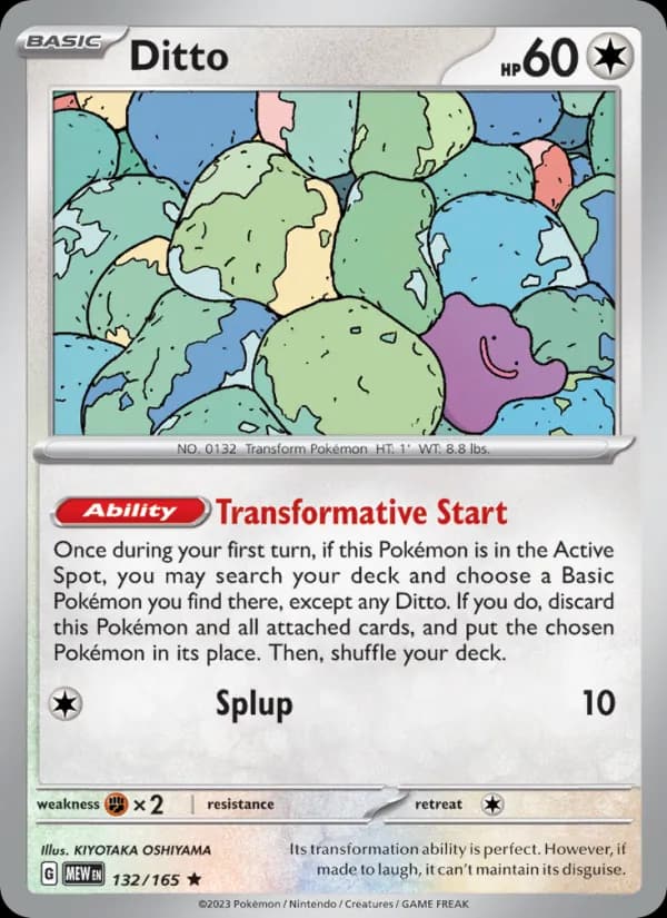 Ditto card in English