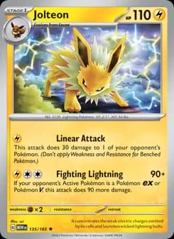 Jolteon card in English