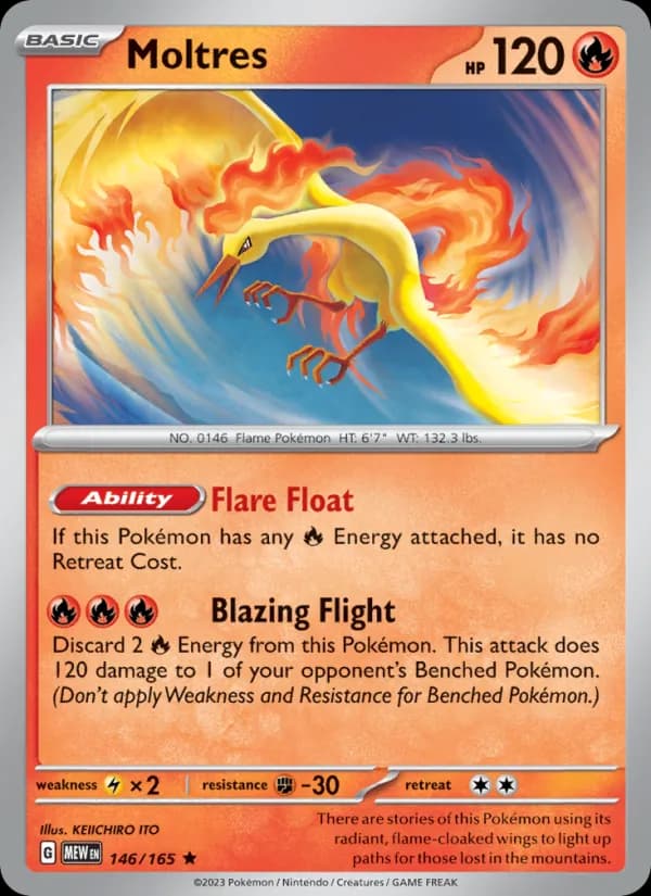 Moltres card in English