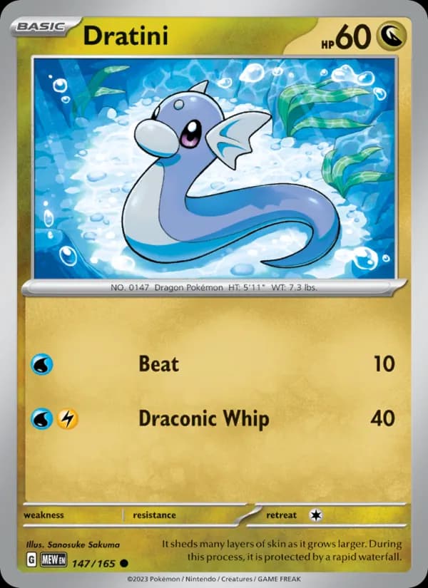 Dratini card in English