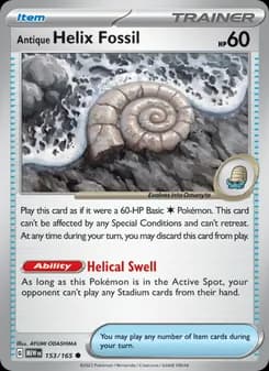 Antique Helix Fossil card in English