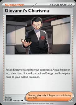 Giovanni's Charisma card in English