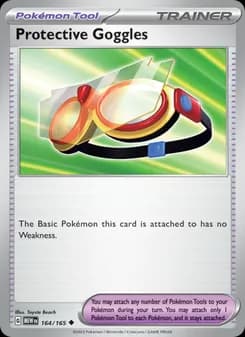 Protective Goggles card in English