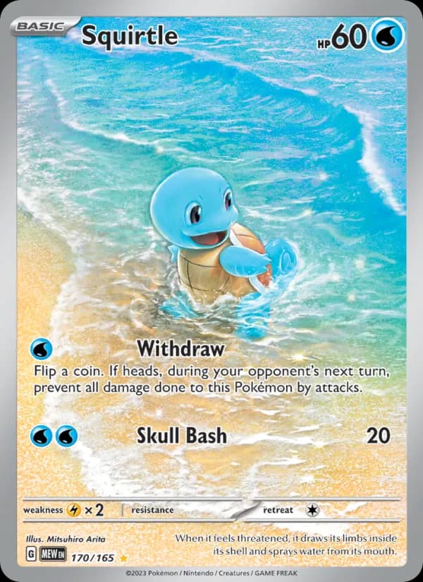 Squirtle card in English
