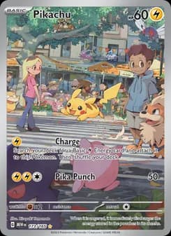 Pikachu card in English