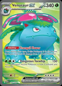 Venusaur ex card in English