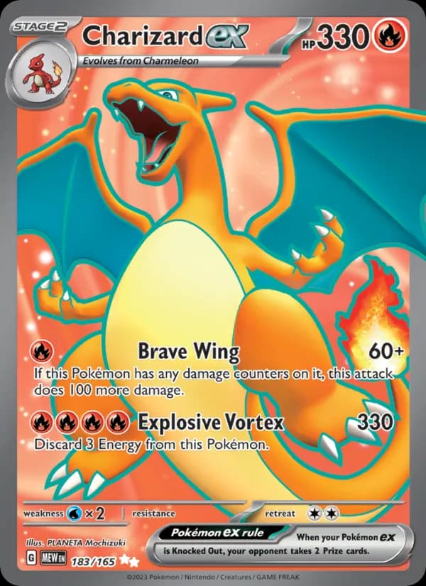 Charizard ex card in English