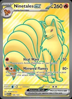 Ninetales ex card in English