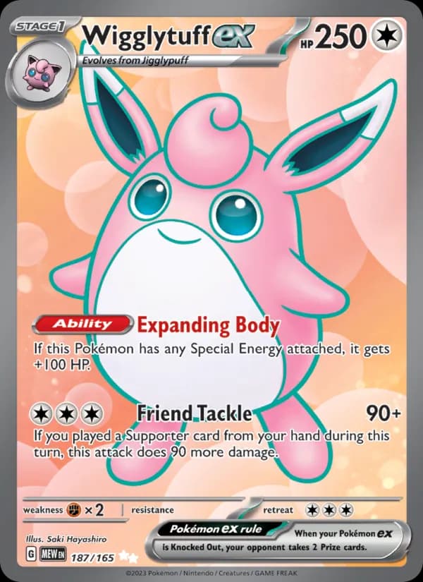 Wigglytuff ex card in English