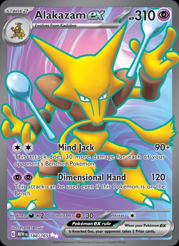Alakazam ex card in English