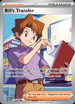 Bill's Transfer card in English