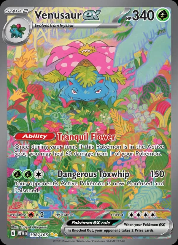 Venusaur ex card in English