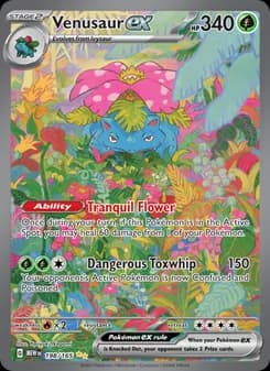 Venusaur ex card in English