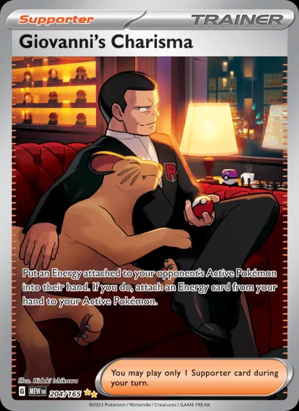 Giovanni's Charisma card in English