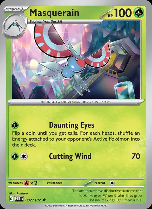 Masquerain card in English