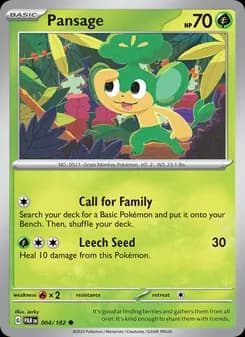 Pansage card in English