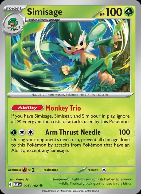 Simisage card in English