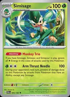 Simisage card in English