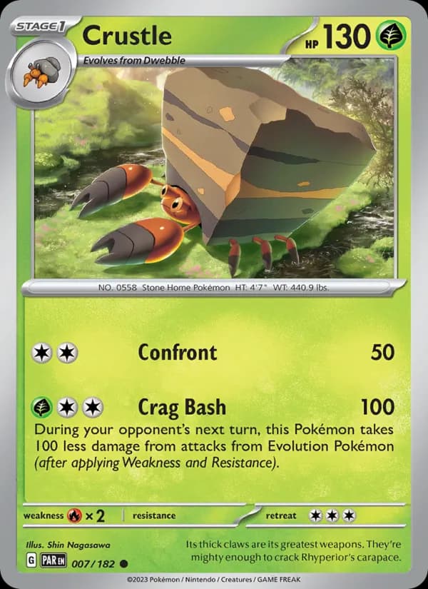 Crustle card in English