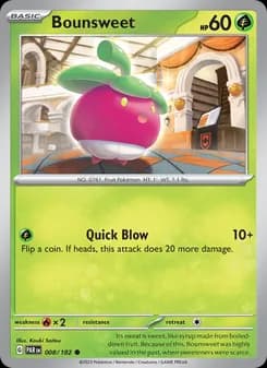 Bounsweet card in English