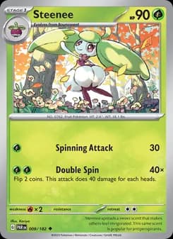 Steenee card in English
