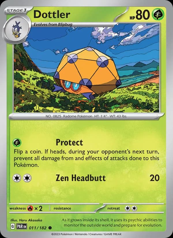Dottler card in English