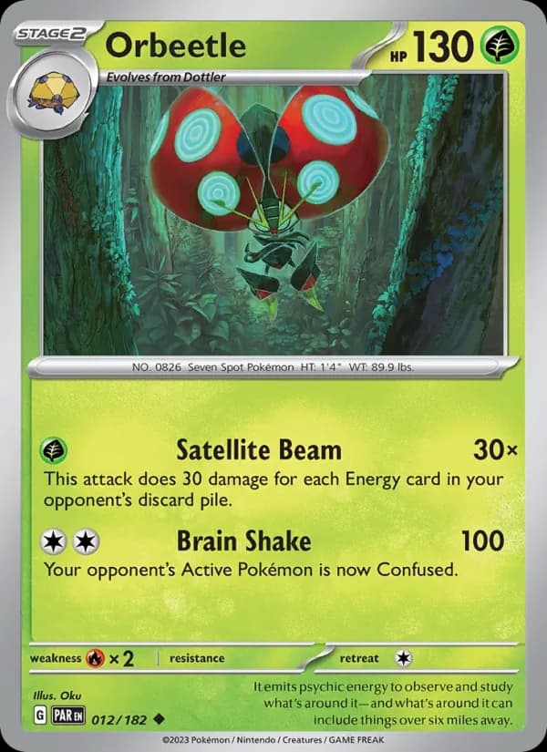 Orbeetle card in English