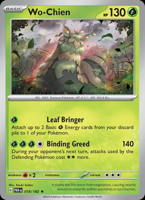 Wo-Chien card in English
