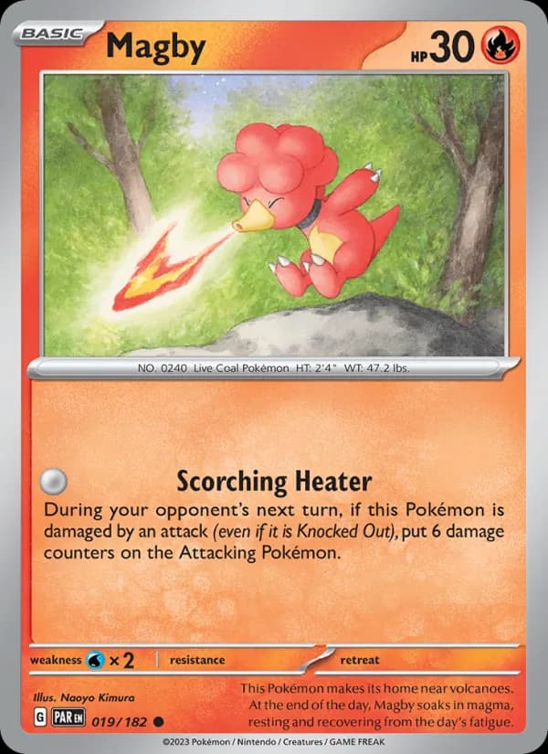 Magby card in English