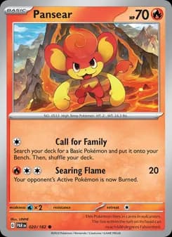 Pansear card in English