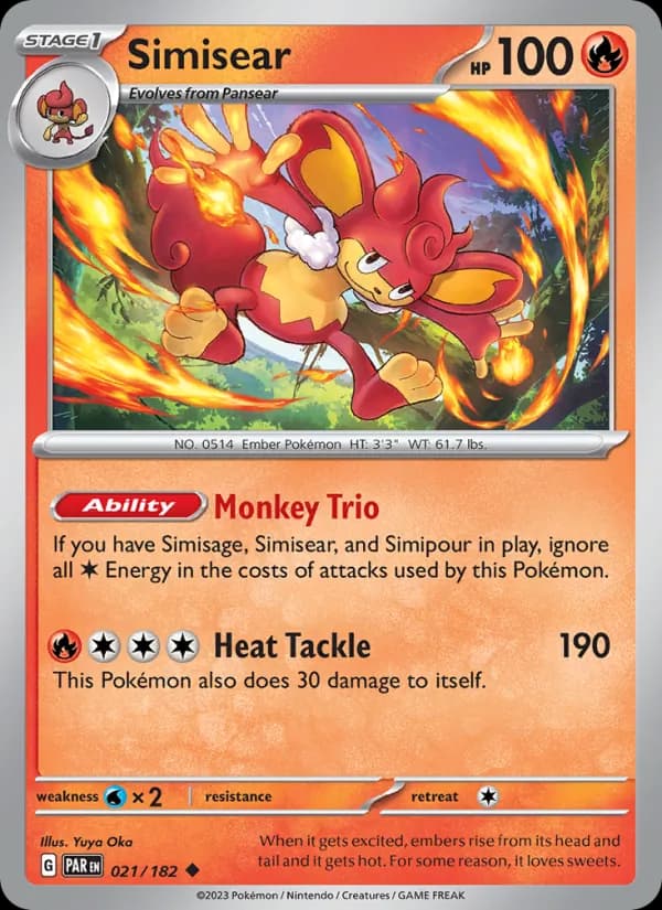 Simisear card in English
