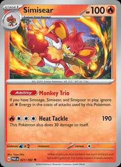 Simisear card in English