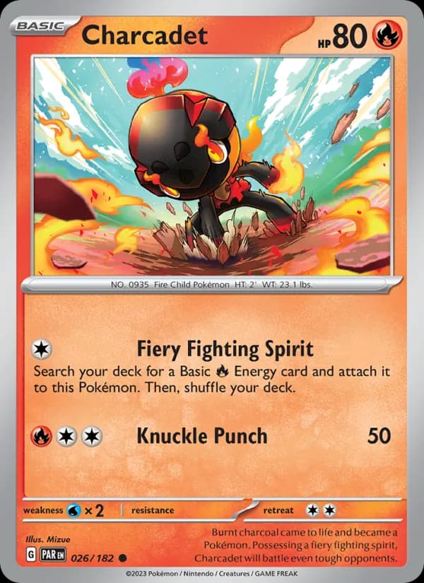 Charcadet card in English